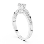 Petal Embrace Silver Ring