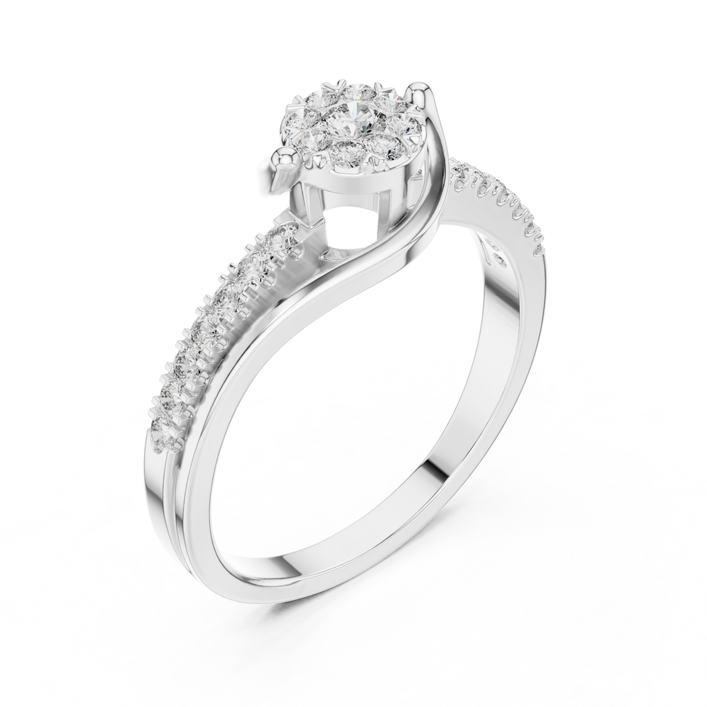 Petal Embrace Silver Ring