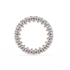 Rose Gold Open Circle Diamond Stud Earrings