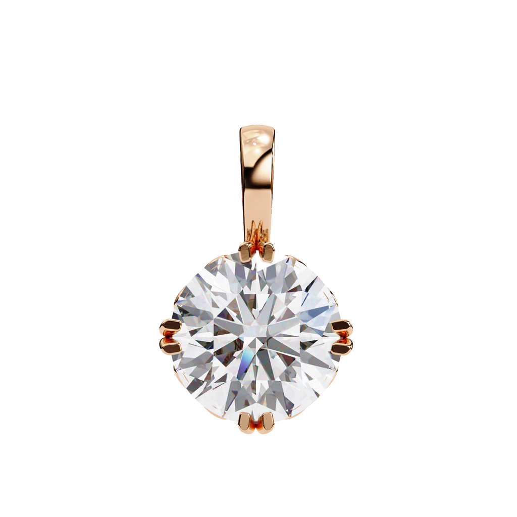 Round Solitaire Diamond Pendant