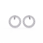 Flora Round Diamond Earrings