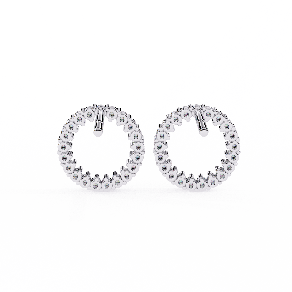 Flora Round Diamond Earrings
