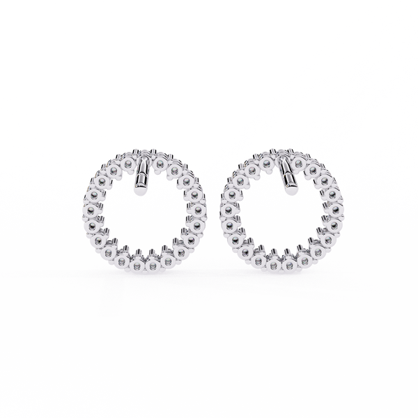 Flora Round Diamond Earrings