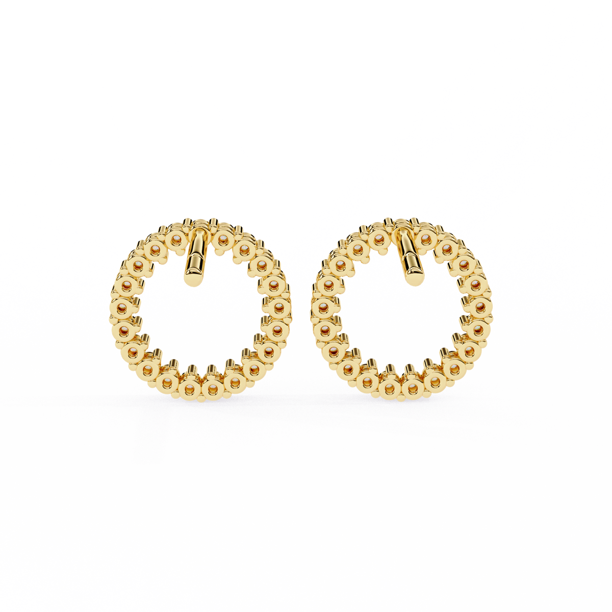 Flora Round Diamond Earrings