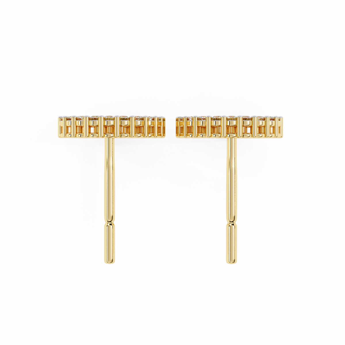 Flora Round Diamond Earrings