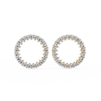 Flora Round Diamond Earrings
