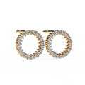 Flora Round Diamond Earrings
