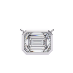Emerald-Cut Bezel Solitaire Pendant