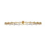 Yellow Gold Florette Clover Diamond Bracelet
