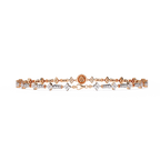 Rose Gold Florette Clover Diamond Bracelet