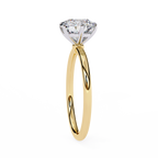Yellow Gold Round Brilliant Solitaire Diamond Engagement Ring