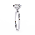 White Gold Round Diamond Three-Prong Solitaire Engagement Ring