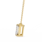 Yellow Gold Emerald-Cut Diamond Solitaire Pendant
