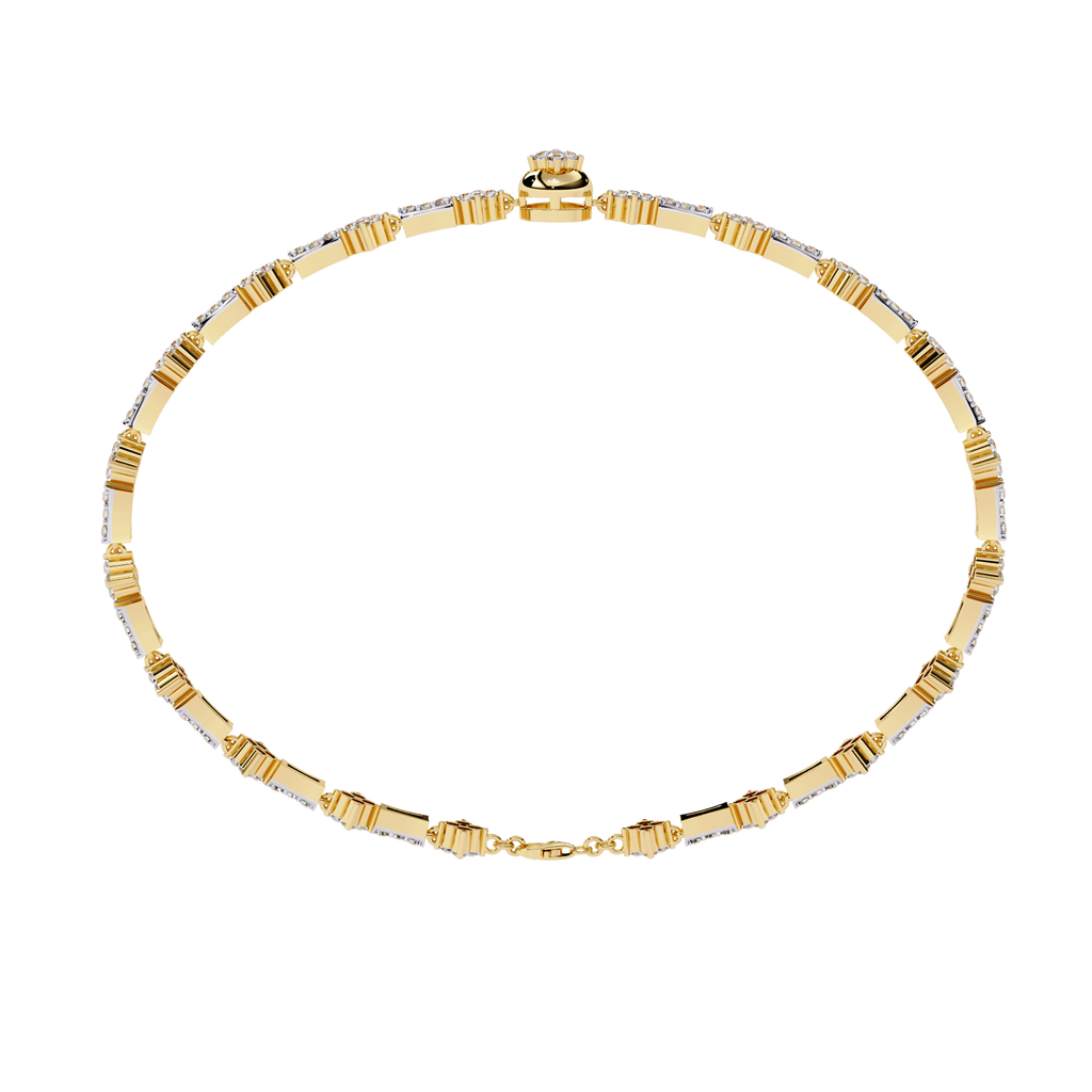 Yellow Gold Florette Clover Diamond Bracelet
