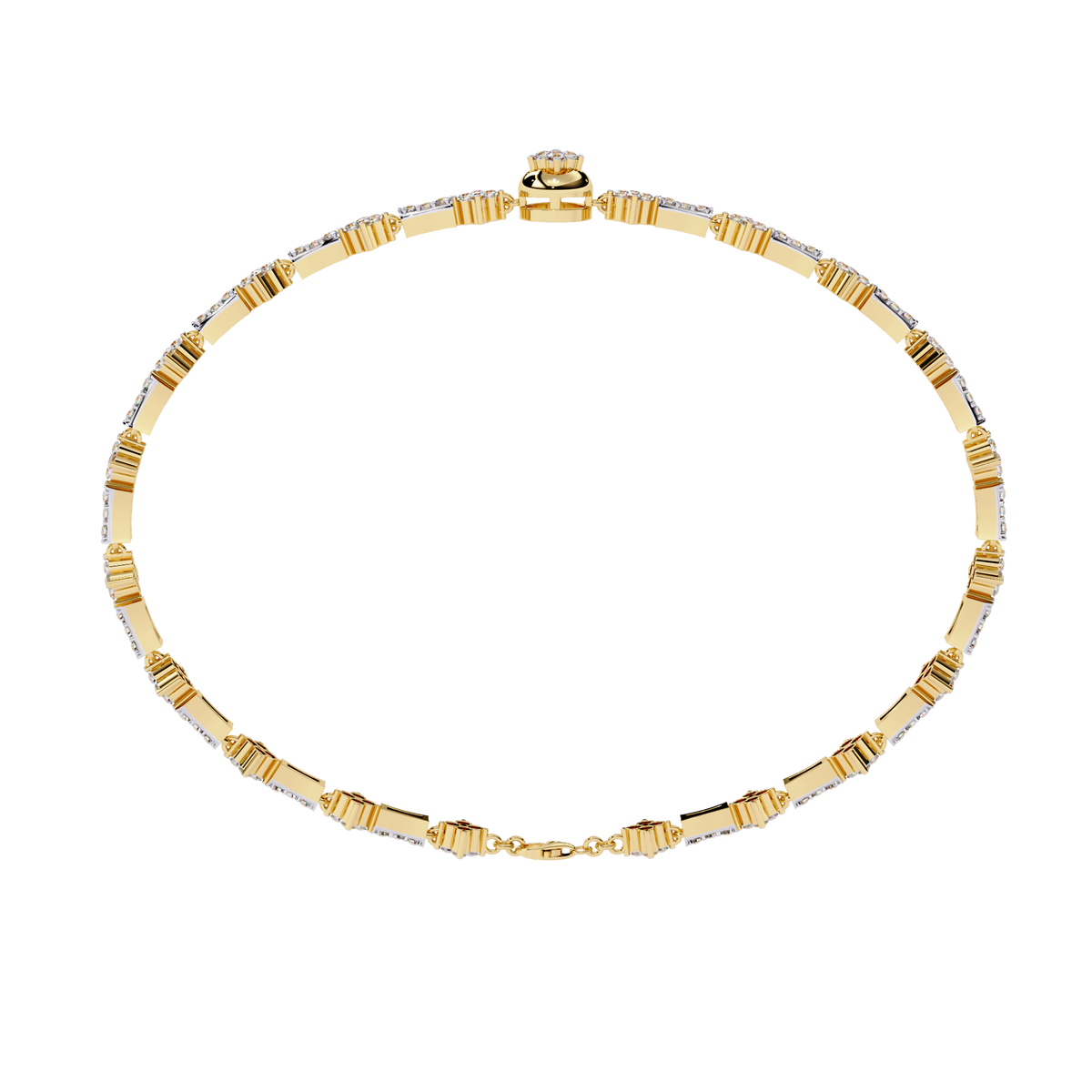 Yellow Gold Florette Clover Diamond Bracelet