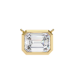 Emerald-Cut Bezel Solitaire Pendant