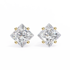 Princess Cut Natural Diamond Stud Earrings