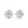 Princess Cut Natural Diamond Stud Earrings