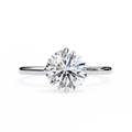White Gold Round Diamond Three-Prong Solitaire Engagement Ring