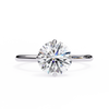White Gold Round Diamond Three-Prong Solitaire Engagement Ring