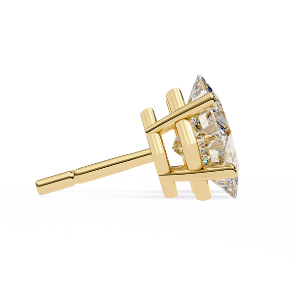 Princess Cut Natural Diamond Stud Earrings