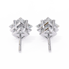 Princess Cut Natural Diamond Stud Earrings