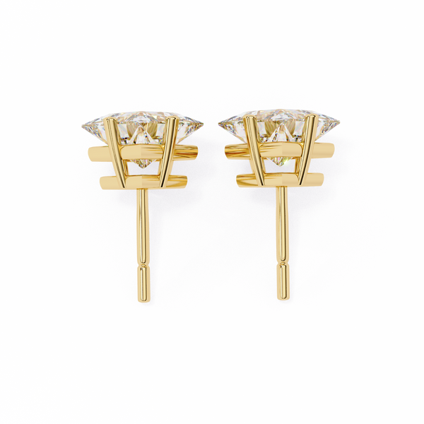 Princess Cut Natural Diamond Stud Earrings