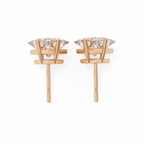 Princess Cut Natural Diamond Stud Earrings