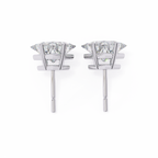 Princess Cut Natural Diamond Stud Earrings