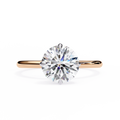 Rose Gold Round Brilliant Solitaire Diamond Engagement Ring