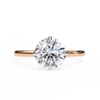 Rose Gold Round Brilliant Solitaire Diamond Engagement Ring