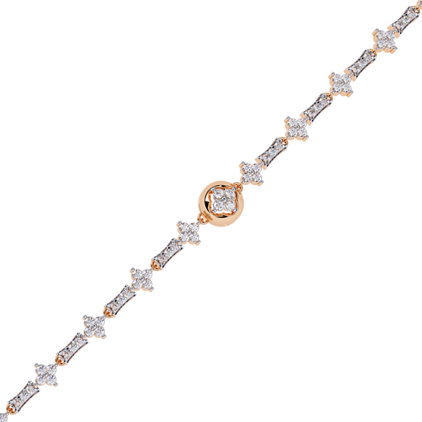 Rose Gold Florette Clover Diamond Bracelet