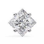 Princess Cut Natural Diamond Stud Earrings