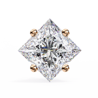Princess Cut Natural Diamond Stud Earrings