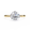 Yellow Gold Round Brilliant Solitaire Diamond Engagement Ring
