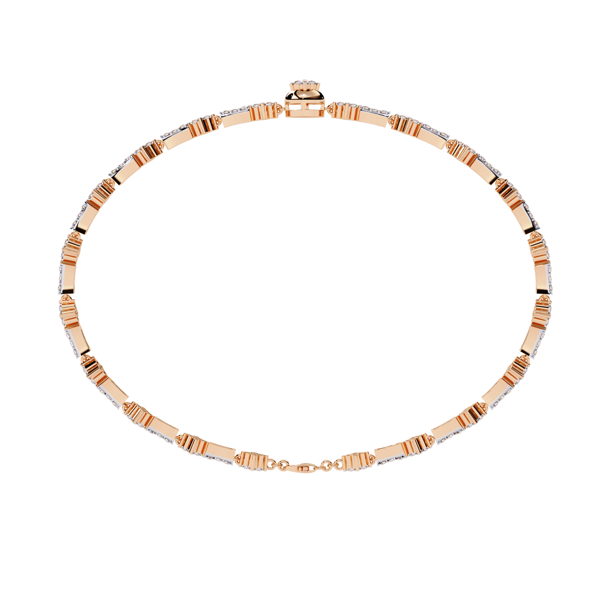 Rose Gold Florette Clover Diamond Bracelet