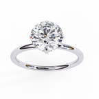White Gold Round Diamond Three-Prong Solitaire Engagement Ring