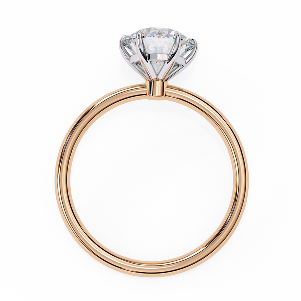 Rose Gold Round Brilliant Solitaire Diamond Engagement Ring