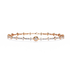 Rose Gold Florette Clover Diamond Bracelet