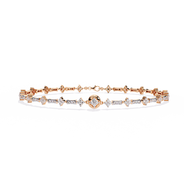 Rose Gold Florette Clover Diamond Bracelet