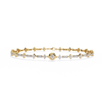 Yellow Gold Florette Clover Diamond Bracelet