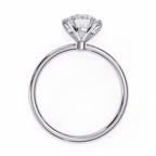White Gold Round Diamond Three-Prong Solitaire Engagement Ring