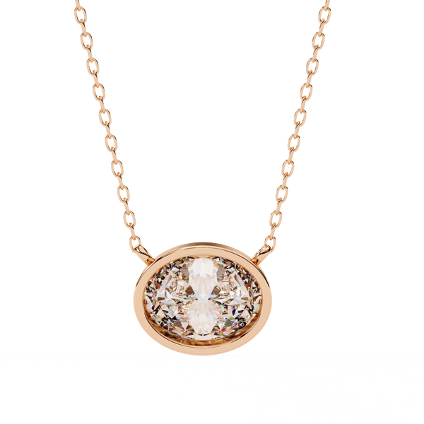 Round Bezel-Set Solitaire Pendant