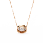 Round Bezel-Set Solitaire Pendant