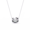 Round Bezel-Set Solitaire Pendant