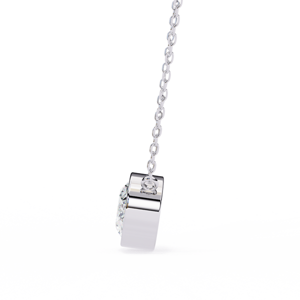 Round Bezel-Set Solitaire Pendant