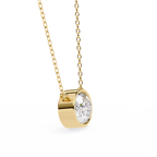 Round Bezel-Set Solitaire Pendant
