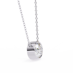 Round Bezel-Set Solitaire Pendant