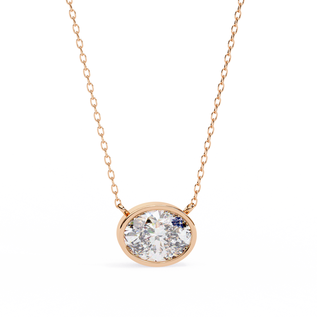 Round Bezel-Set Solitaire Pendant