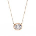 Round Bezel-Set Solitaire Pendant
